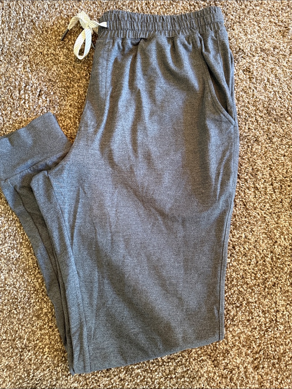 True Classic Men’s Gray Knit Jogger Pants - Casual Comfort